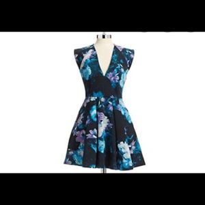 Guess multicolor floral skater dress